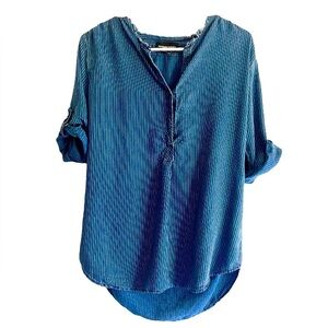 Fifteen Twenty Blue Blouse Sz S